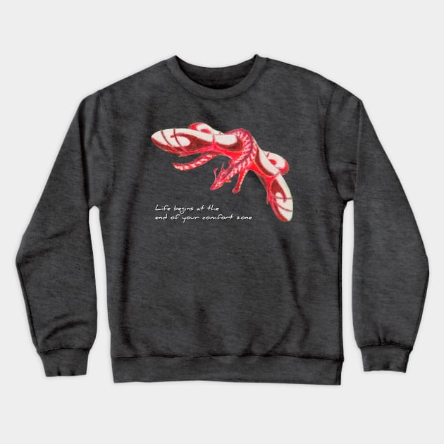 Tiny Atalanta Quote Crewneck Sweatshirt by Lycoris ArtSpark